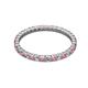 2 - Joyce 2.00 mm Rhodolite Garnet and Lab Grown Diamond Eternity Band 