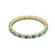 2 - Joyce 2.00 mm Emerald and Lab Grown Diamond Eternity Band 