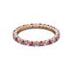 3 - Joyce 2.30 mm Pink Tourmaline and Lab Grown Diamond Eternity Band 