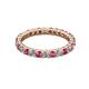 3 - Joyce 2.70 mm Pink Tourmaline and Lab Grown Diamond Eternity Band 