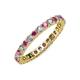 3 - Joyce 2.70 mm Rhodolite Garnet and Lab Grown Diamond Eternity Band 