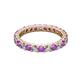 2 - Joyce 3.00 mm Amethyst and Lab Grown Diamond Eternity Band 