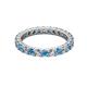 2 - Joyce 3.00 mm Blue Topaz and Lab Grown Diamond Eternity Band 