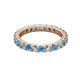 2 - Joyce 3.00 mm Blue Topaz and Lab Grown Diamond Eternity Band 