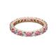 2 - Joyce 3.00 mm Rhodolite Garnet and Lab Grown Diamond Eternity Band 