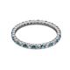 2 - Joyce 2.00 mm London Blue Topaz and Lab Grown Diamond Eternity Band 