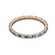 2 - Joyce 2.00 mm London Blue Topaz and Lab Grown Diamond Eternity Band 