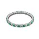 2 - Joyce 2.00 mm Emerald and Lab Grown Diamond Eternity Band 