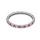 2 - Joyce 2.00 mm Pink Tourmaline and Lab Grown Diamond Eternity Band 