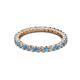 3 - Joyce 2.30 mm Blue Topaz and Lab Grown Diamond Eternity Band 
