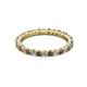 3 - Joyce 2.30 mm Smoky Quartz and Lab Grown Diamond Eternity Band 