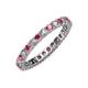 3 - Joyce 2.70 mm Rhodolite Garnet and Lab Grown Diamond Eternity Band 