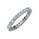 3 - Joyce 2.70 mm Aquamarine and Lab Grown Diamond Eternity Band 