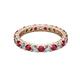 2 - Joyce 3.00 mm Ruby and Lab Grown Diamond Eternity Band 
