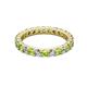 2 - Joyce 3.00 mm Peridot and Lab Grown Diamond Eternity Band 