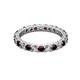 2 - Joyce 3.00 mm Red Garnet and Lab Grown Diamond Eternity Band 