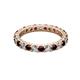 2 - Joyce 3.00 mm Red Garnet and Lab Grown Diamond Eternity Band 