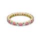 2 - Joyce 3.00 mm Rhodolite Garnet and Lab Grown Diamond Eternity Band 