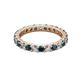 2 - Joyce 3.00 mm London Blue Topaz and Lab Grown Diamond Eternity Band 