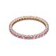 2 - Joyce 2.00 mm Pink Sapphire and Lab Grown Diamond Eternity Band 