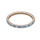 2 - Joyce 2.00 mm Blue Topaz and Lab Grown Diamond Eternity Band 