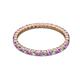 2 - Joyce 2.00 mm Amethyst and Lab Grown Diamond Eternity Band 