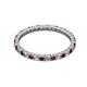 2 - Joyce 2.00 mm Red Garnet and Lab Grown Diamond Eternity Band 