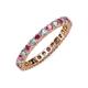3 - Joyce 2.70 mm Rhodolite Garnet and Lab Grown Diamond Eternity Band 