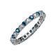 3 - Joyce 2.70 mm Blue and White Lab Grown Diamond Eternity Band 