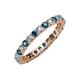 3 - Joyce 2.70 mm Blue and White Lab Grown Diamond Eternity Band 