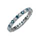 3 - Joyce 2.70 mm London Blue Topaz and Lab Grown Diamond Eternity Band 