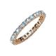 3 - Joyce 2.70 mm Aquamarine and Lab Grown Diamond Eternity Band 