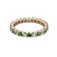 2 - Joyce 3.00 mm Green Garnet and Lab Grown Diamond Eternity Band 