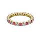 2 - Joyce 3.00 mm Pink Tourmaline and Lab Grown Diamond Eternity Band 