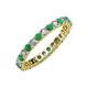 3 - Joyce 2.70 mm Emerald and Lab Grown Diamond Eternity Band 