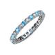 3 - Joyce 2.70 mm Blue Topaz and Lab Grown Diamond Eternity Band 