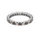 2 - Joyce 3.00 mm Smoky Quartz and Lab Grown Diamond Eternity Band 