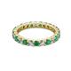 2 - Joyce 3.00 mm Emerald and Lab Grown Diamond Eternity Band 
