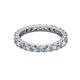 2 - Joyce 3.00 mm Aquamarine and Lab Grown Diamond Eternity Band 
