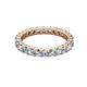 2 - Joyce 3.00 mm Aquamarine and Lab Grown Diamond Eternity Band 
