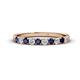 1 - Emlynn 2.70 mm Blue Sapphire and Diamond 10 Stone Wedding Band 