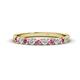 1 - Emlynn 2.70 mm Pink Tourmaline and Diamond 10 Stone Wedding Band 
