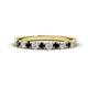 1 - Emlynn 2.70 mm Black Diamond and Diamond 10 Stone Wedding Band 