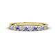 1 - Emlynn 2.70 mm Tanzanite and Diamond 10 Stone Wedding Band 