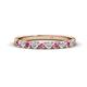 1 - Emlynn 2.70 mm Pink Tourmaline and Diamond 10 Stone Wedding Band 