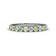 1 - Emlynn 3.00 mm Peridot and Diamond 10 Stone Wedding Band 