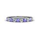 1 - Emlynn 3.00 mm Tanzanite and Diamond 10 Stone Wedding Band 