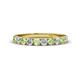 1 - Emlynn 3.00 mm Peridot and Diamond 10 Stone Wedding Band 