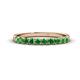 1 - Emlynn 2.70 mm Green Garnet 10 Stone Wedding Band 