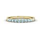 1 - Emlynn 2.70 mm Aquamarine 10 Stone Wedding Band 